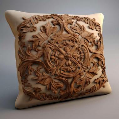 Patterns and decorations Cushion 4 3d model